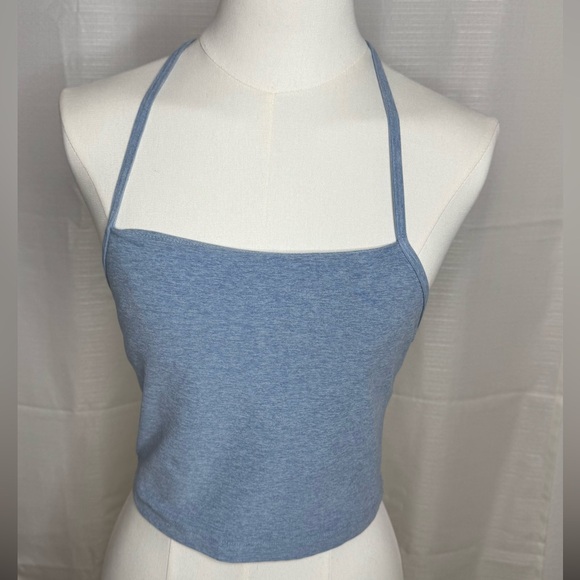 SOLD Beyond Yoga Light Blue Spacedye Crop / Slim Tank. - Picture 1 of 7